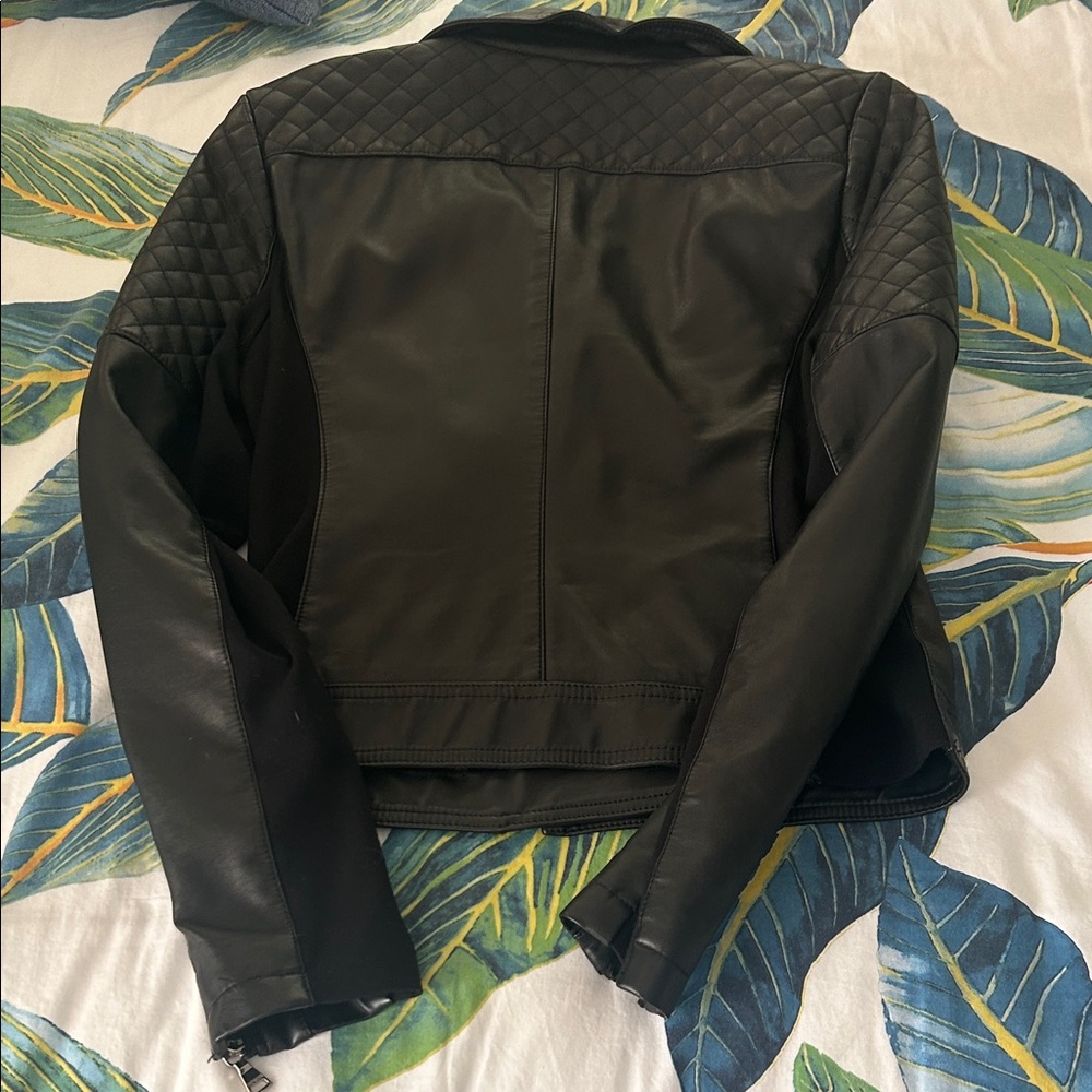 Express Faux Leather Quilted Moto Jacket - Picture 7 of 9